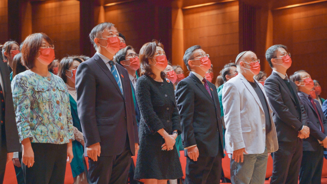 香港大學舉行元旦日升旗儀式