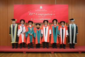 (From left) HKU Pro-Chancellor Dr David Li Kwok Po, Professor Alec John JEFFREYS, Dr Rocco YIM Sen Kee, Professor Fan Jinshi, Professor Mai Yiu-wing, Professor WANG Shenghong, HKU Council Chairman Dr Leong Che-hung and HKU Vice-Chancellor Professor Lap-Chee Tsui